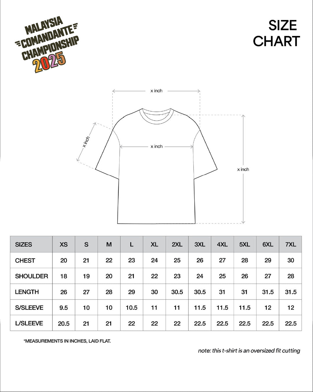 Tee Shirt: Malaysia Comandante Championship '25 (Pre-Order) - Cloud Catcher Roastery