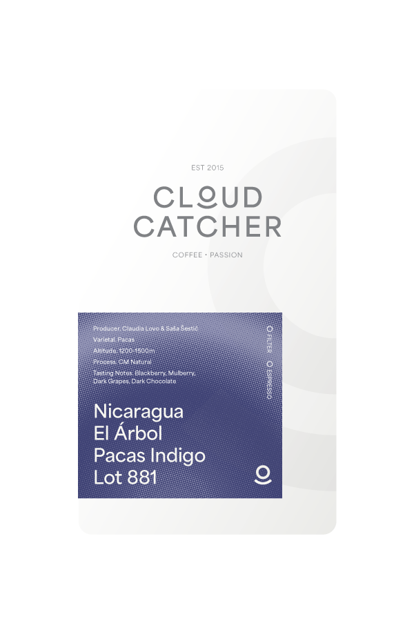 Nicaragua El Arbol Indigo Lot 881 - CM Natural - Cloud Catcher Roastery