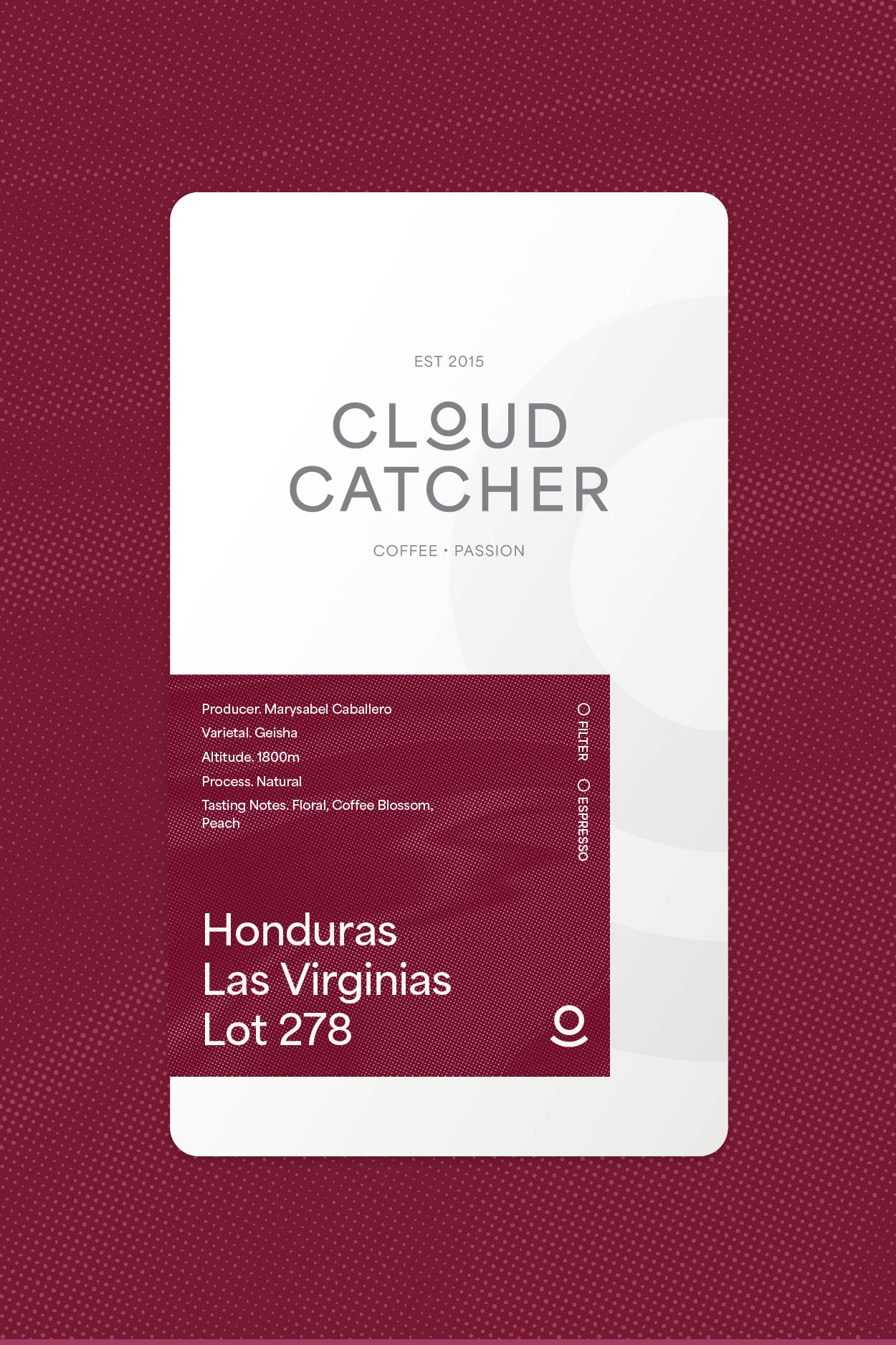 Honduras Las Virginias Lot 278 - Natural - Cloud Catcher Roastery
