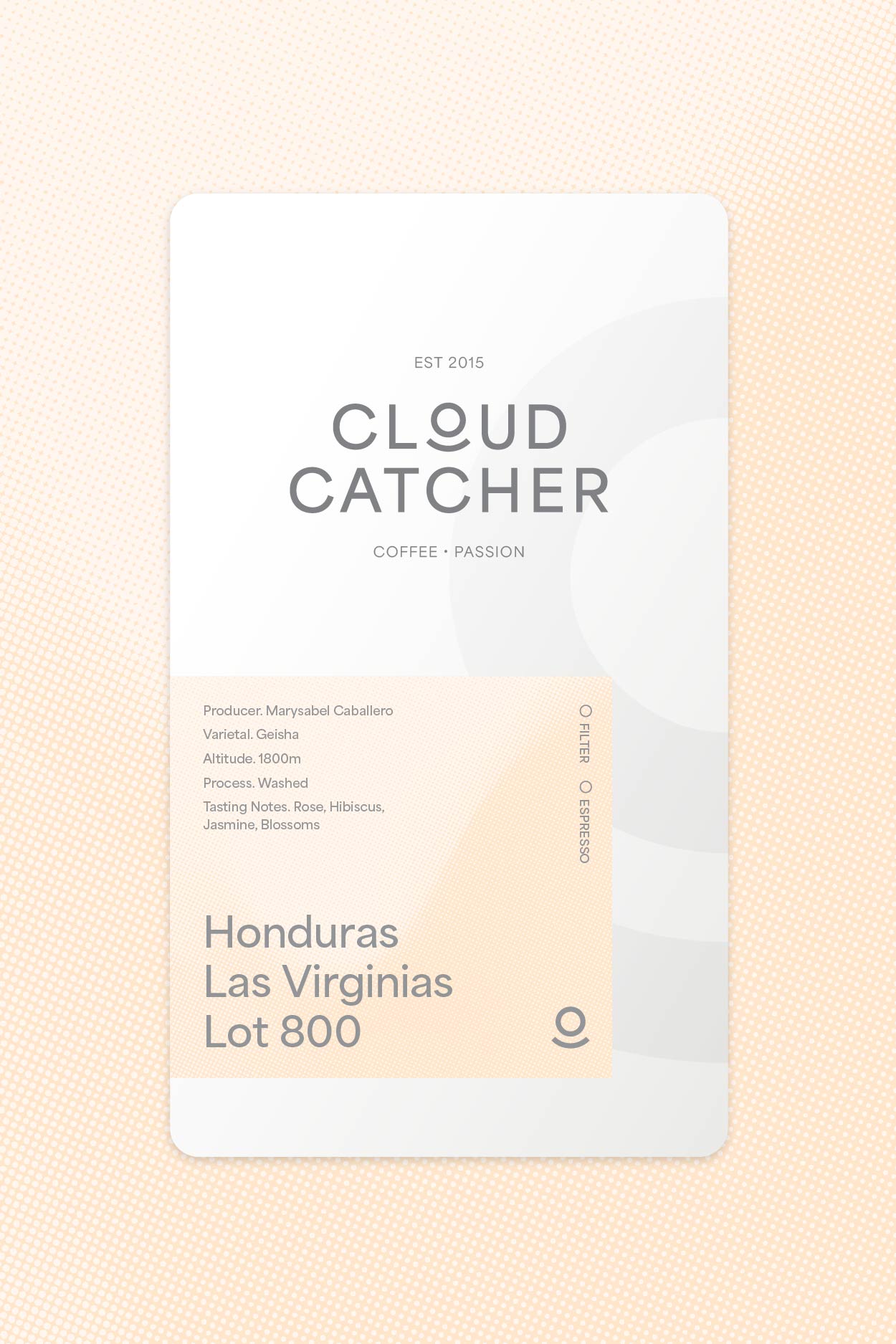 Honduras Las Virginias Lot 800 - Washed - Cloud Catcher Roastery