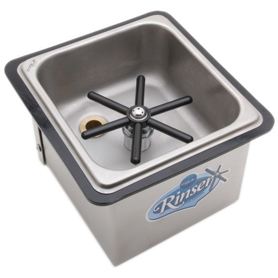 Krome Pitcher Rinser Counter Top - 6" x 5.5" x 2.5" - Cloud Catcher Coffee Roastery