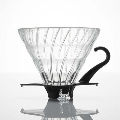 V60 Glass Dripper 02 / Black - Cloud Catcher Coffee Roastery