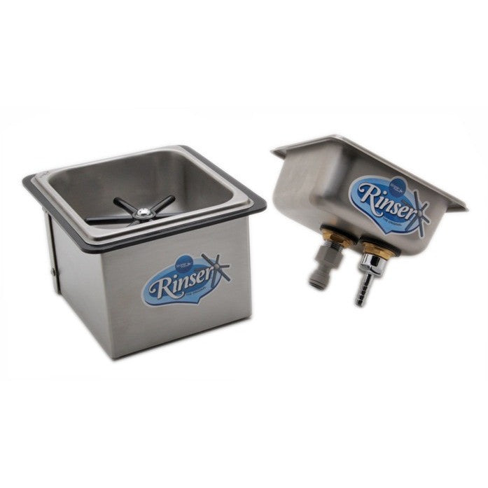 Krome Pitcher Rinser Counter Top - 6" x 5.5" x 2.5" - Cloud Catcher Coffee Roastery