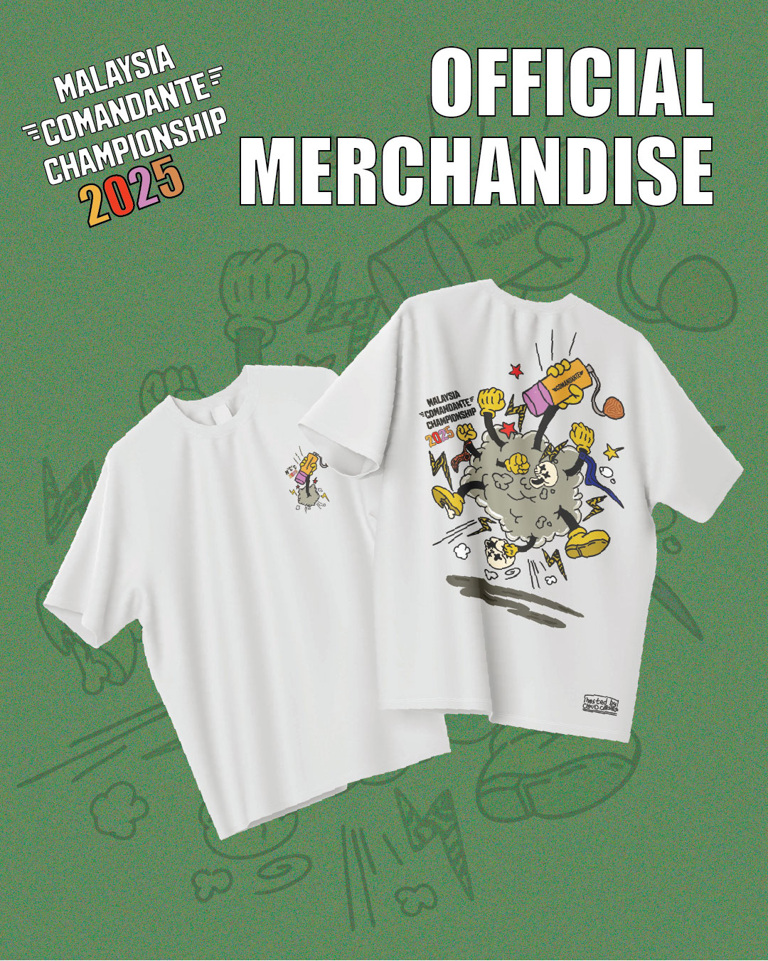 Tee Shirt: Malaysia Comandante Championship '25 - Cloud Catcher Roastery