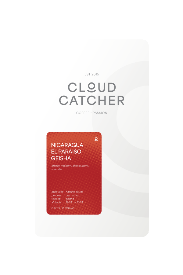 Cloud Catcher Roastery Nicaragua El Paraiso Geisha - CM Natural – specialty coffee beans Malaysia