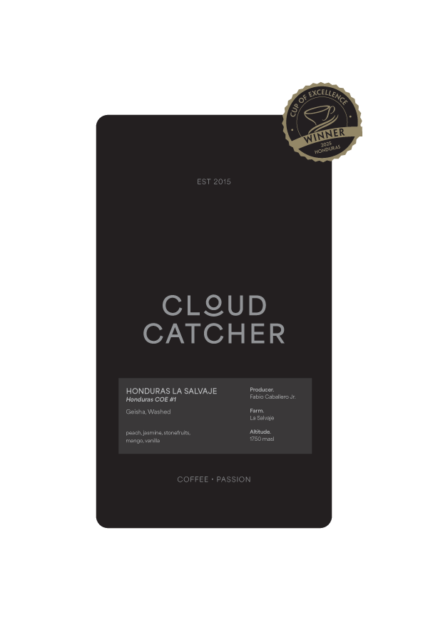Cloud Catcher Roastery Honduras La Salvaje Geisha │ COE #1 - Washed – specialty coffee beans Malaysia