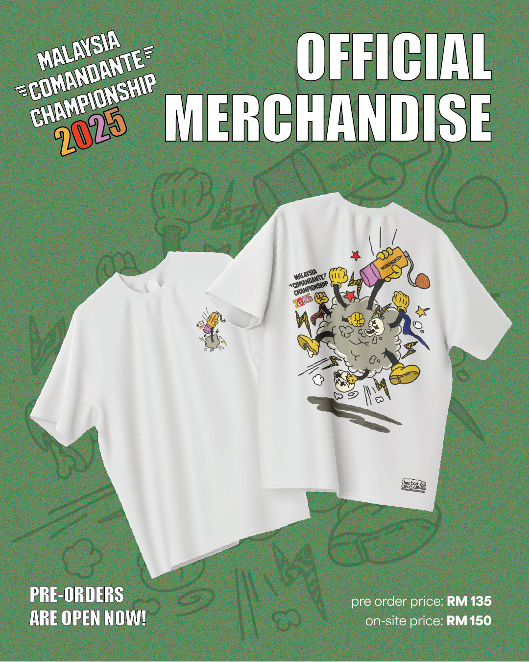 Tee Shirt: Malaysia Comandante Championship '25 (Pre-Order) - Cloud Catcher Roastery